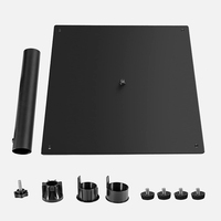 Base de parasol en acier au carbone noir thermolaqué, robuste, facile à installer, 35 lb, pour extérieur, JH-Mech OEM