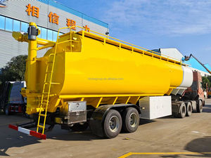 Remolque Eléctrico de 2 Ejes y 28 Toneladas para Transporte de Alimentos, Semirremolque de 56 m³ para Alimentos a Granel para Granjas Avícolas, Camiones de Alimentos a Granel - Product Image 3