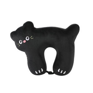 Almohada de cuello en forma de U con diseño de animales, para viajes, oficina, coche, avión, soporte para dormir, 28x26x14cm, cojín suave de poliéster - Product Image 2
