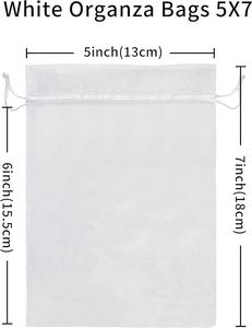 Expédition sous 48h : Sacs en organza en vrac, pochettes à bijoux en maille avec cordon de serrage, sacs cadeaux transparents pour festivals, mariages, fêtes, faveurs de Noël, prêts à expédier (RTS) - Product Image 2