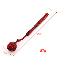 Cordon de survie tactique de camping 550 Paracord Monkey Fist avec boule en acier