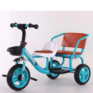 Triciclo a <span class=keywords><strong>3</strong></span> ruote per bambini con doppio sedile, per bambini dai <span class=keywords><strong>2</strong></span> ai 4 anni, con pedalata assistita, design leggero e sicuro. - Product Image 2
