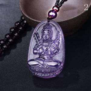 จี้และสร้อยคอทางศาสนาสำหรับผู้หญิงและผู้ชายเครื่องรางลูกปัดลูกปัดสลักตามธรรมชาติเป็นของขวัญอวยพรที่ไม่เหมือนใคร - Product Image 4