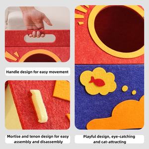 Casa para Mascotas de Fieltro Ecológico - Cueva para Gatos Extra Grande, Universal para 4 Estaciones, Espacio Interior Natural, Nido para Gatos - Product Image 4