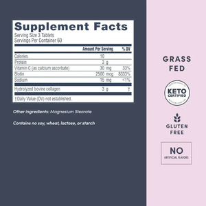 Collagène en peptides en gros, comprimés de collagène hydrolysé de type I et III <span class=keywords><strong>pour</strong></span> l'hydratation de la peau, l'élasticité, le soutien des articulations, les cheveux et les ongles - Product Image 5
