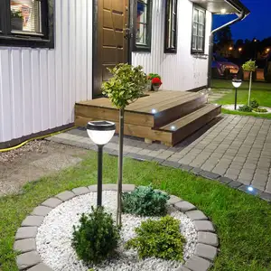 Al aire libre estilo moderno impermeable al aire libre LED jardín luz al aire libre Solar tierra enchufe en lámpara impermeable LED jardín lámparas