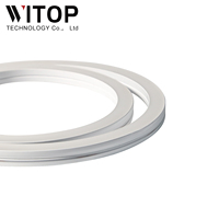 WITOP-Bande lumineuse en silicone pour décoration de façade extérieure, étanche IP67 10x10mm, LED 12/24V