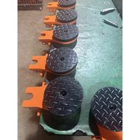 Kit de patins de déplacement pour machines de type chariot, rouleaux de manutention de machines lourdes en acier avec barre de direction et coffret de rangement métallique pour usine