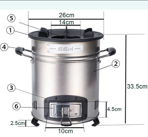 Stufa a <span class=keywords><strong>Pellet</strong></span> OEM per Cucinare Riso, Ebollizione Rapida, Alta Efficienza, Portatile, Ordini Piccoli, Vendita al Dettaglio - Product Image 2