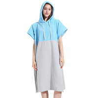 Serviette de bain à capuche en microfibre Sports nautiques Poncho Serviette de poncho à langer avec capuche Séchage rapide Poncho Serviette Robe