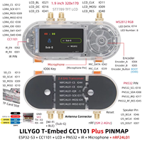 Carte de développement LILYGO T-Embed CC1101 ESP32-S3, appareil IoT sans fil Sub-GHz avec écran IPS