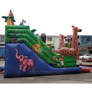 אוריינט מתנפחים מותאם אישית מתנפחת מסחרי ג 'ונגל ג' ירף יבש שקופיות טרופי יער בעלי החיים שקופיות למכירה - Product Image 3