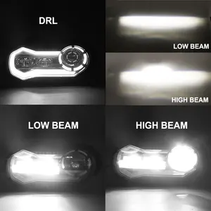 LOYO Lampu Depan LED LOYO, E-mark Terbaru, Lampu Depan LED Yang Disetujui dengan Sinar Tinggi Rendah dan DRL untuk BMW R1200GS