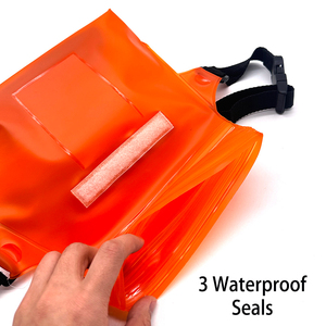 Sac de téléphone étanche IPX8, sac banane, pochette de taille, pochette de téléphone étanche transparente pour parc aquatique, équipement et accessoires de camping - Product Image 5