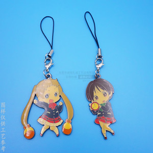 Breloque de téléphone en métal à l'effigie d'un personnage d'anime, peinte en époxy double face, porte-clés décoratif, accessoire mobile personnalisable - Product Image 3