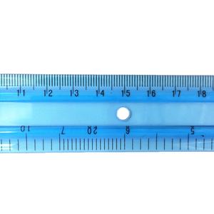 Règle en plastique bleu de 12 pouces-Outil de mesure de bord droit gradué de précision pour les mathématiques, le dessin architectural <span class=keywords><strong>d</strong></span>'esquisse, l'école - Product Image 4