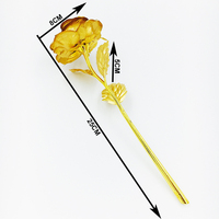 Différentes Tailles Cadeau Saint Valentin Feuille d'Or Fleur pour Toujours Rose