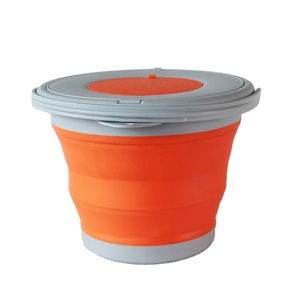 Seau à eau 10L facile à plier Seau de pêche avec poignée - Product Image 3