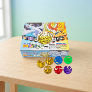 Pokemoned Punched Color 3D Slap Cards Ddakji 18PCS/<b>Box</b> Kids Battle <b>Game</b> Pog Anime Cartoon Embossed Cutout Paper Indoor Use - Product Image 2