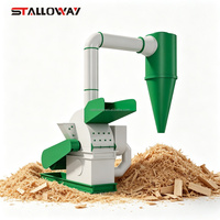 Broyeur à marteaux automatique pour biomasses, machine à broyer le bois pour la production de poudre de paille, de coques de riz, de coques de noix de coco et de sciure de bois