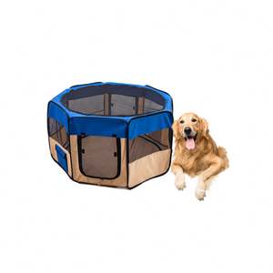 Tente pour chien pliable en tissu Oxford pour l'intérieur et l'extérieur, clôture respirante en maille douce pour animaux de compagnie, parc octogonal portable et lavable pour animaux de compagnie - Product Image 4