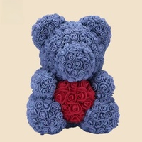 Regalo de San Valentín 2026 para Parejas, Osos de Peluche con Rosas de Tacto Natural en Caja de Flores de Plástico para Mujeres