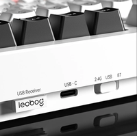 LEOBOG Hi8 SE Tri-mode Aluminium Clavier de jeu mécanique Hot-Swap Clavier personnalisé RGB rétro-éclairé pour Win Mac PC
