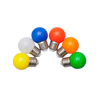 Vente en gros de petite couleur de Noël ampoule LED colorée E27 B22 pour la décoration de mariage Bombillos LED ampoule LED multicolore G45 couleur