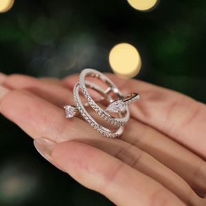 Dylam Magnificent Fine Jewellery Non Tarnish Rhodium Plated S925 <b>Silver</b> Multiple Layer <b>Eternity</b> Band 5A Zirconia Bridal <b>Rings</b> - Product Image 4