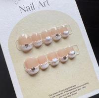 Faux ongles en acrylique faits à la main, 10 pièces, avec finition gel, longue durée, amovibles, faux ongles artificiels