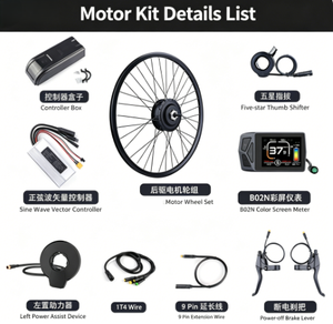 <span class=keywords><strong>Kit</strong></span> de roue arrière avec <span class=keywords><strong>moteur</strong></span> <span class=keywords><strong>Bafang</strong></span> G020 36V/48V 350W, silencieux et fiable, pour conversion de vélo électrique et améliorations DIY - Product Image 3