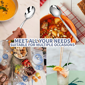 ヒルトンディナースプーンコーヒーアイスクリームスクープデザートロングハンドルスプーン小さじステンレス測定スプーンセット - Product Image 6