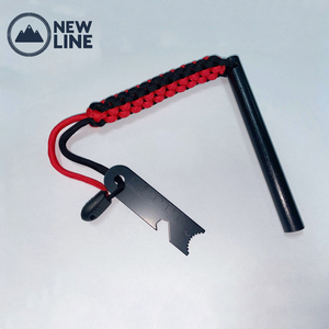 Rz-démarreur de feu en téflon, gyroscope thermorésistant avec manche noir, matériel de survie raffermissement paracorde - Product Image 6