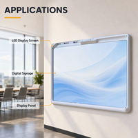 Cadre en aluminium blanc mat pour écran d'affichage publicitaire LED, usinage CNC personnalisé, fabricant OEM ODM, vente en gros