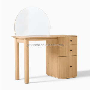Meubles de chambre à coucher en bois massif fabriqués à la main armoire de rangement de luxe <span class=keywords><strong>longue</strong></span> <span class=keywords><strong>commode</strong></span> en chêne avec 3 tiroirs - Product Image 3