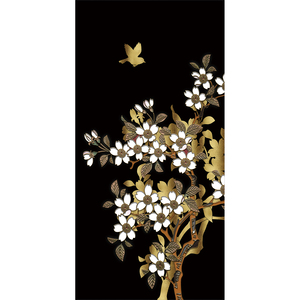 Branches or <span class=keywords><strong>et</strong></span> feuilles blanches oiseau peinture abstraite <span class=keywords><strong>fleur</strong></span> mur art pour entrée décor photo impression toile <span class=keywords><strong>et</strong></span> affiche - Product Image 6