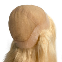 Perruque complète en dentelle suisse ultra-fine transparente couleur blonde, cheveux humains vierges brésiliens naturels pour femmes