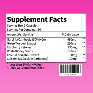 Suplemento Vegano de Alta Calidad para el Control de Peso, Promueve el Metabolismo, Cápsulas Activas para un Vientre Plano - Product Image 6