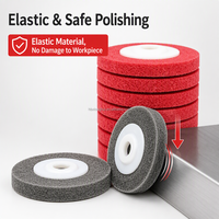 Disque abrasif non tissé en fibre de nylon de 100 mm (4 pouces) pour meuleuse d'angle, polissage et ébavurage du métal et de l'acier inoxydable