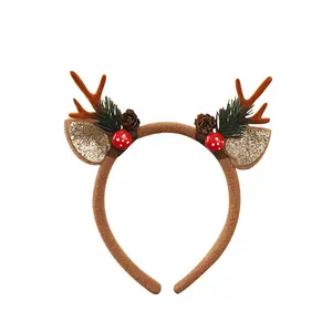 China Made Baby Bow Headband Deer Ears Headband Headwear For Children Christmas