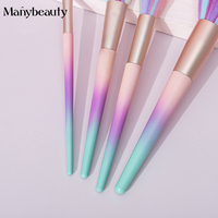 Ensemble de pinceaux de maquillage Kabuki simple, coloré, facile et utile, adapté aux débutants, pour le maquillage professionnel du visage