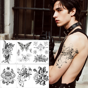 La migliore vendita personalizzabile del tatuaggio del braccio di carta bianca adesivi colori vibranti Design temporaneo alla moda - Product Image 1
