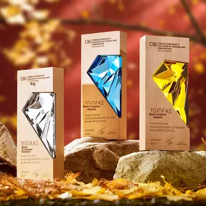 Trofeo <span class=keywords><strong>de</strong></span> Cristal y Madera <span class=keywords><strong>de</strong></span> Alta Gama, Placa <span class=keywords><strong>de</strong></span> Premio Creativa, Elegante Medalla para Empleados Destacados en Reuniones Anuales, Regalo <span class=keywords><strong>de</strong></span> Reconocimiento - Product Image 3