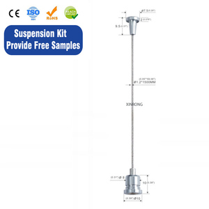 Kit de suspension de câbles filetés 1/4-20 personnalisé, 1,2x1500mm, système de suspension pour étagères en <span class=keywords><strong>verre</strong></span>, directement de l'usine - Product Image 2
