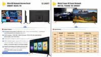 Smart LED TV 32-100 Inch 4K BOE Kelas-A Android/Google OS dengan Speaker Stereo Terintegrasi 10W*2 Warna Perak untuk Port USB