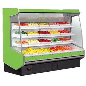 상업 냉장고 오픈 쇼케이스 과일과 야채 슈퍼마켓 전시 냉장고 판매
