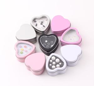 Boîte de rangement créative en fer blanc de qualité alimentaire en forme de cœur avec fenêtre, étui à bijoux DIY pour bonbons et chocolats, emballage cadeau - Product Image 3