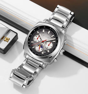 SKMEI 9360 럭셔리 미니멀리스트 석영 손목 시계 남성용 맞춤형 비즈니스 스타일 스테인레스 스틸 밴드 스퀘어 케이스 아날로그 - Product Image 5