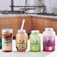 Bouteille de boisson en plastique PET de qualité alimentaire écologique de 500 ml Haodong pour eau minérale, thé au lait, boissons gazeuses, avec logo
