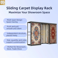 Présentoir personnalisé moderne et écologique pour tapis et moquettes coulissants multicouches et tapis, support coulissant robuste pour salle d'exposition, prix d'usine